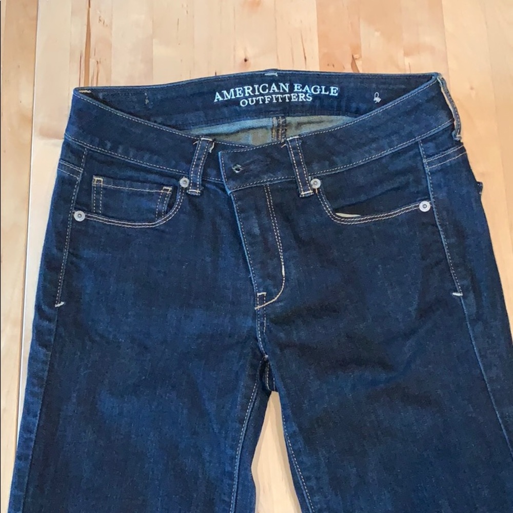 Dark blue jeans